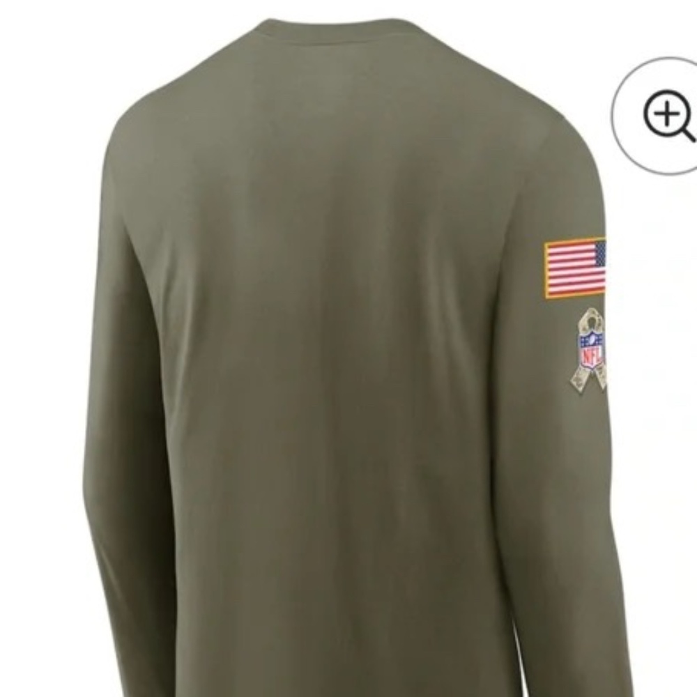Men's Nike Olive Washington Football Team Salute To Service Long Sleeve T-Shirt - Picture 2 of 4
